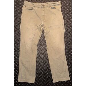 Duluth Trading Co Flex Ballroom Khakis Relaxed Fit Olive Green Mens 38x32